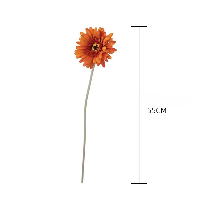 Fleurs artificielles Gerberas jaunes en tissu