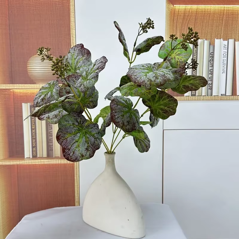 10 pièces de feuilles de bégonia en soie pour mariage