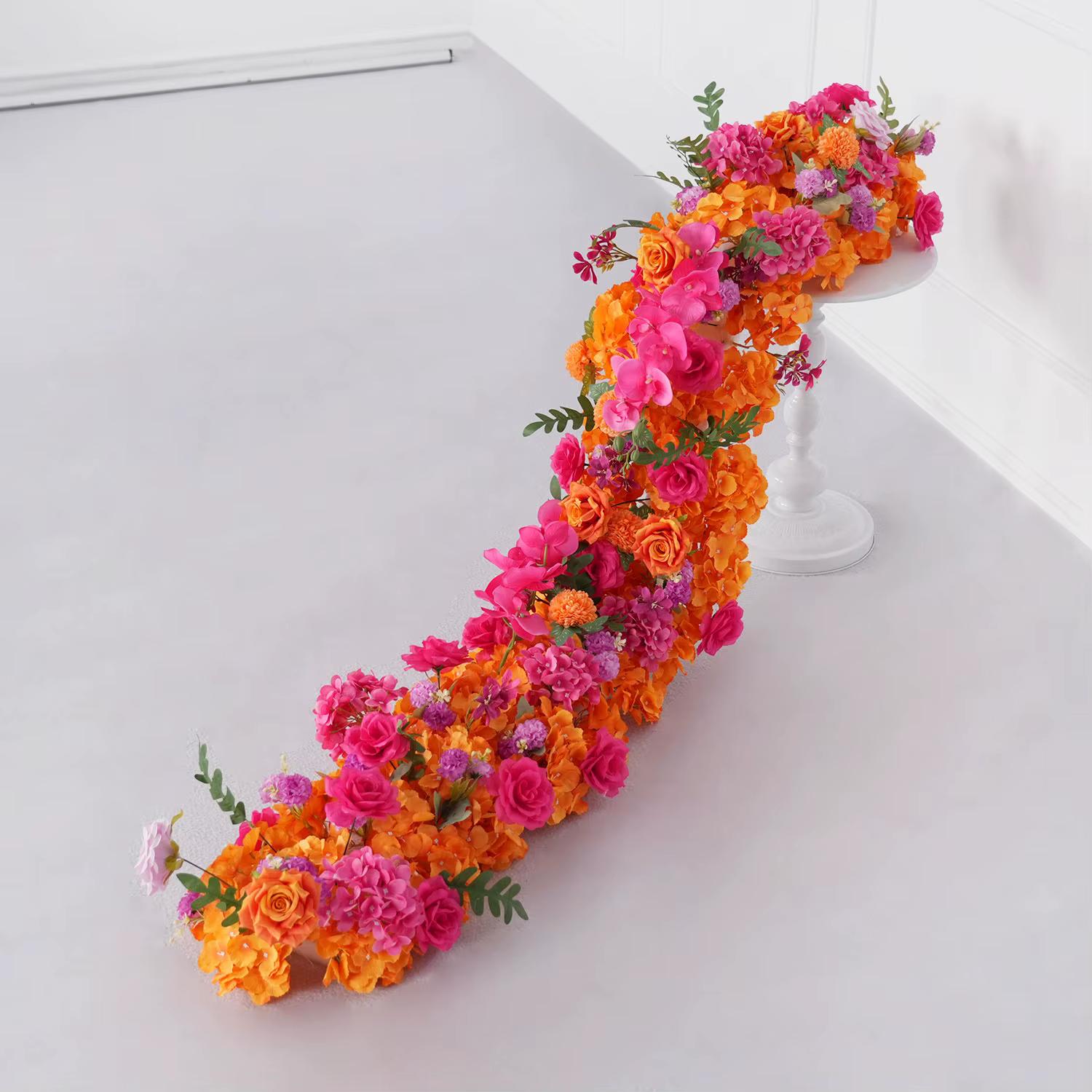 Uflower 50/100 cm fleur artificielle rangée pivoine chemin Table pièce maîtresse décoration de mariage mélange fleurs toile de fond arches décor