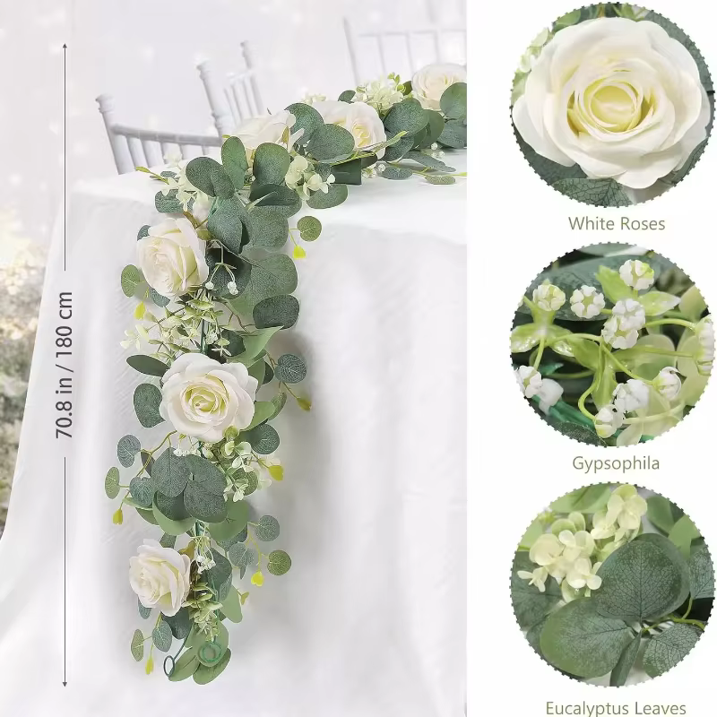 Guirlande d'eucalyptus artificielle de 180cm