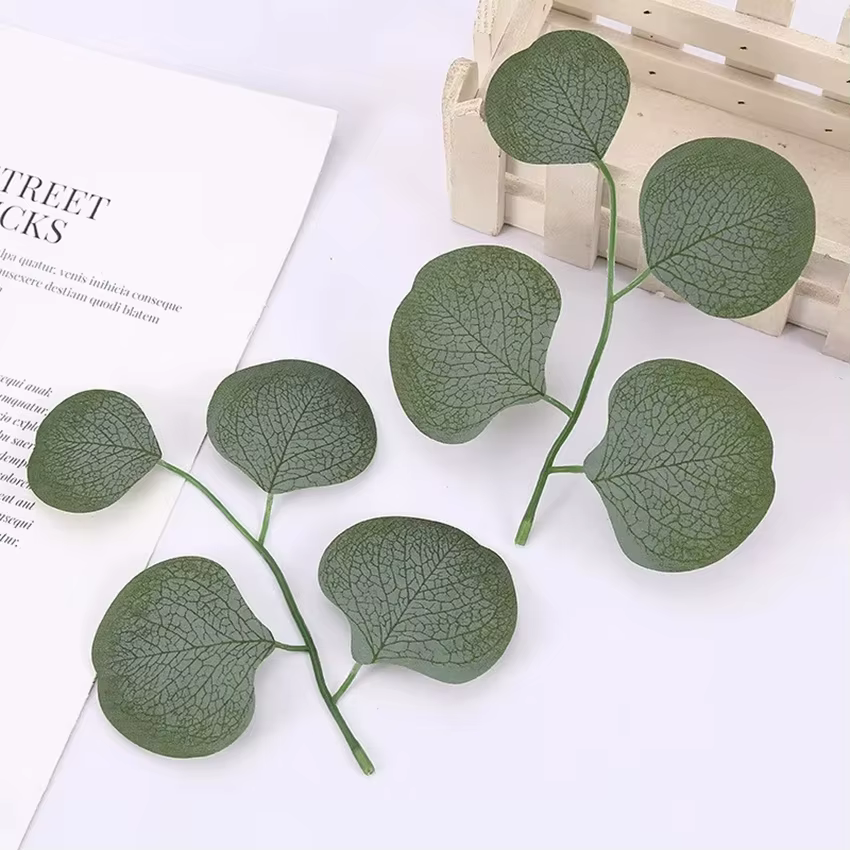 Plantes artificielles feuilles d'eucalyptus feuille de saule noir pour le festival mariage décoration de la maison bricolage craftswreaths accessoires bouquet