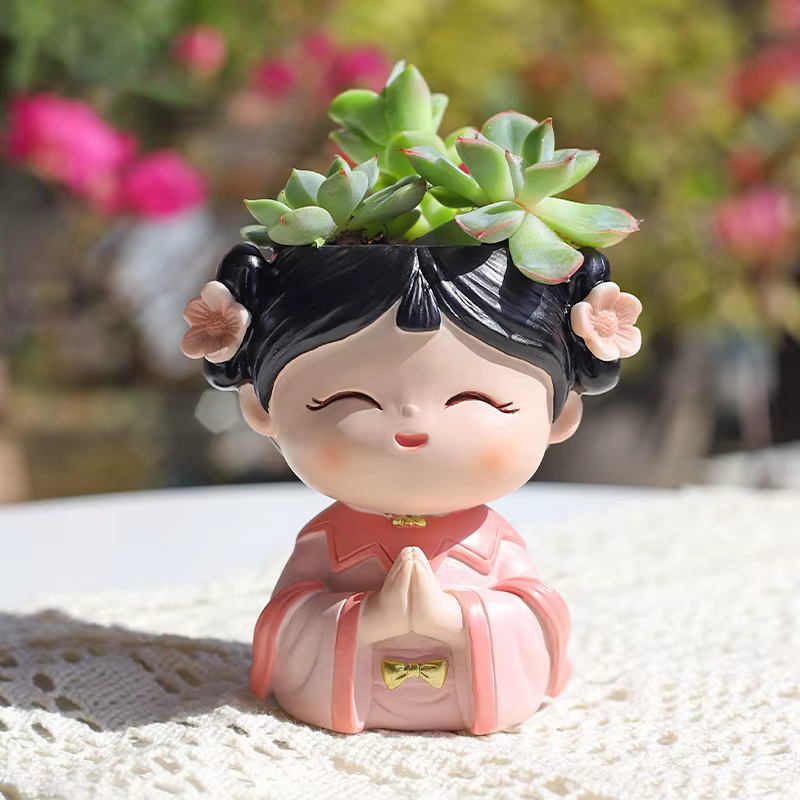 Hanfu-Pot de fleurs pour fille succulente