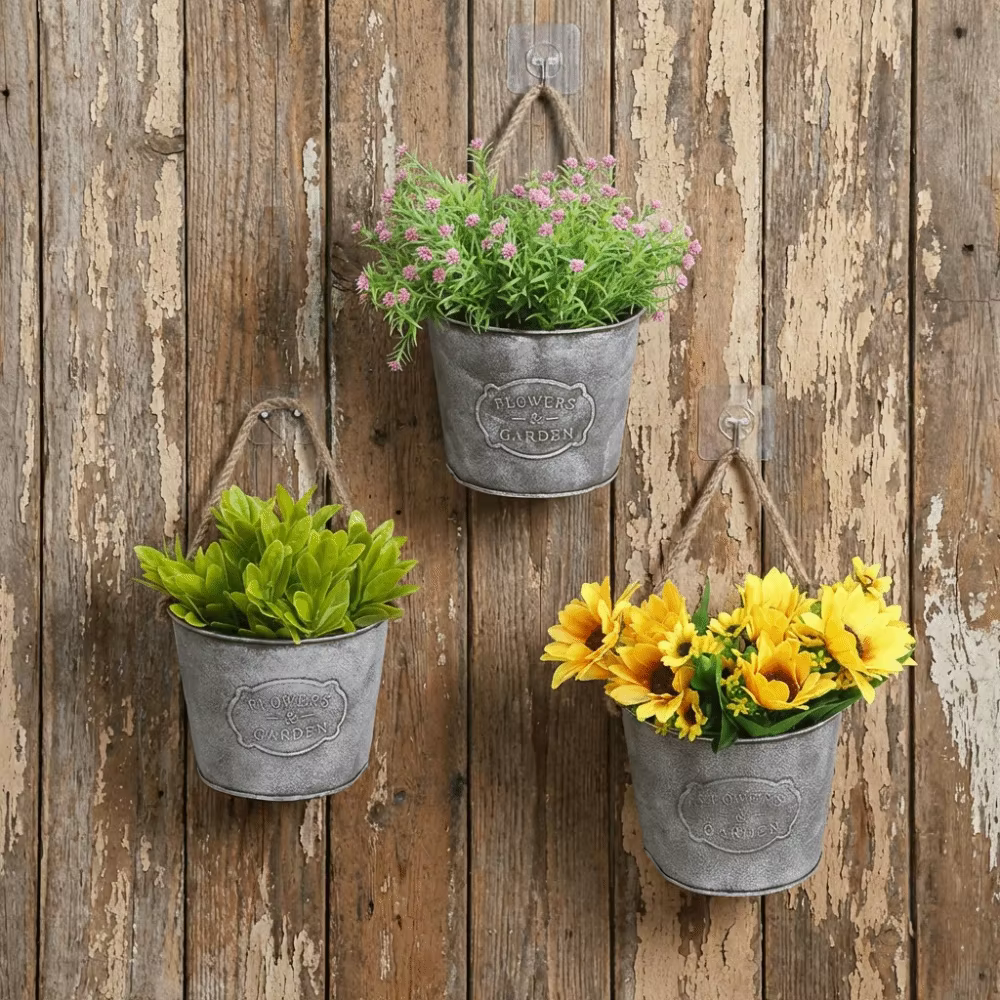 Pot de fleurs suspendu vintage pratique