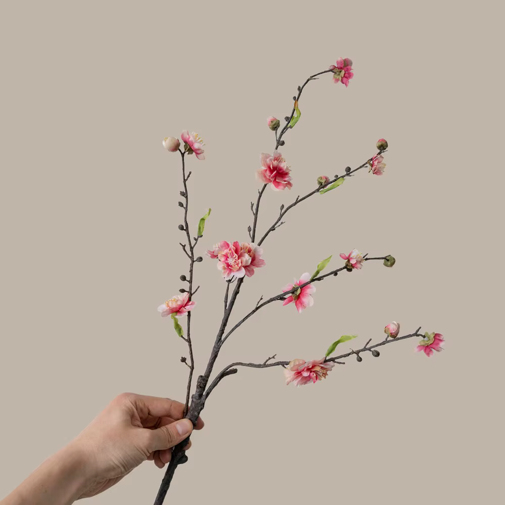 Fleur de pêcher en soie