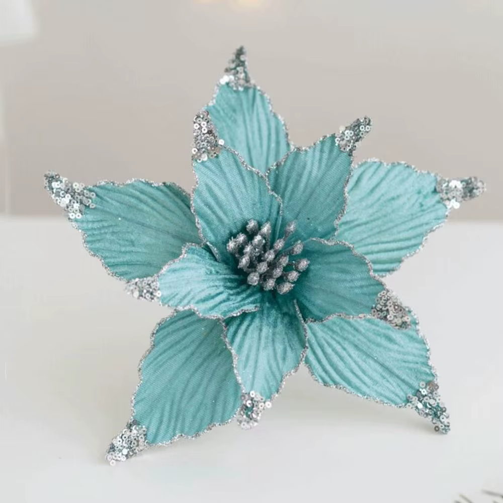 Fleurs de Noël scintillantes de haute qualité