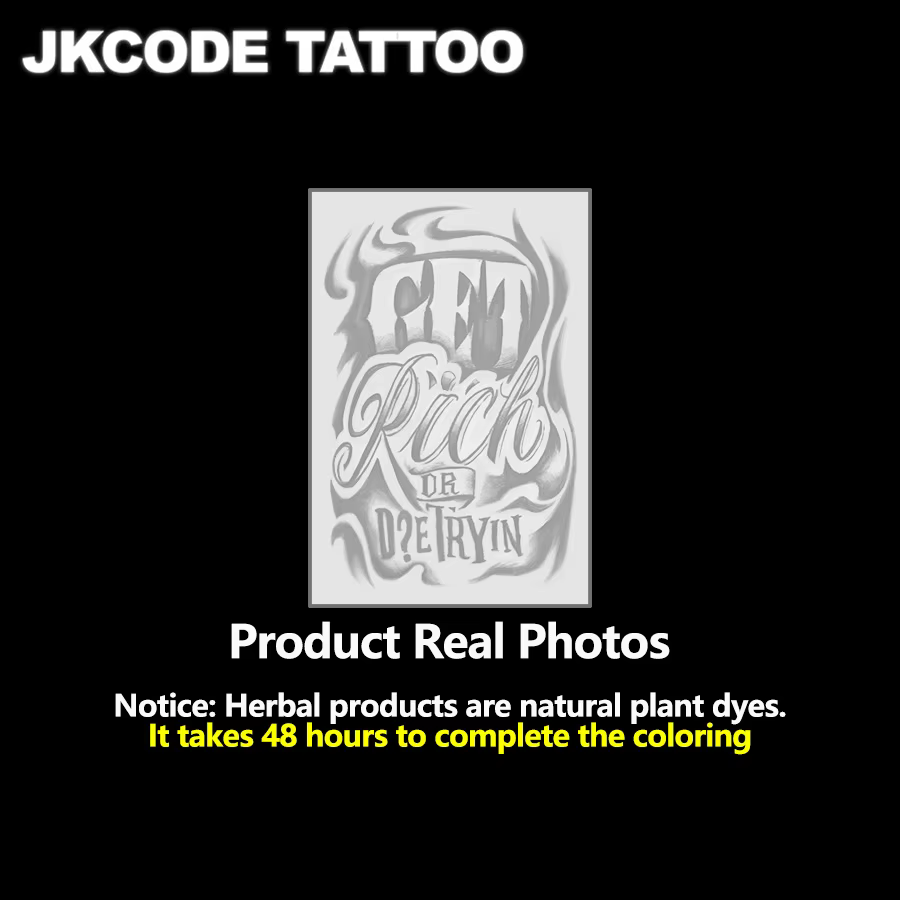 Tatouage semi-permanent | Tatouages de style hip-hop « Get-Rich-Quick », motifs graffiti, totems porte-bonheur, tatouages pour le cou | Peinture corporelle imperméable unisexe, tatouages tempo