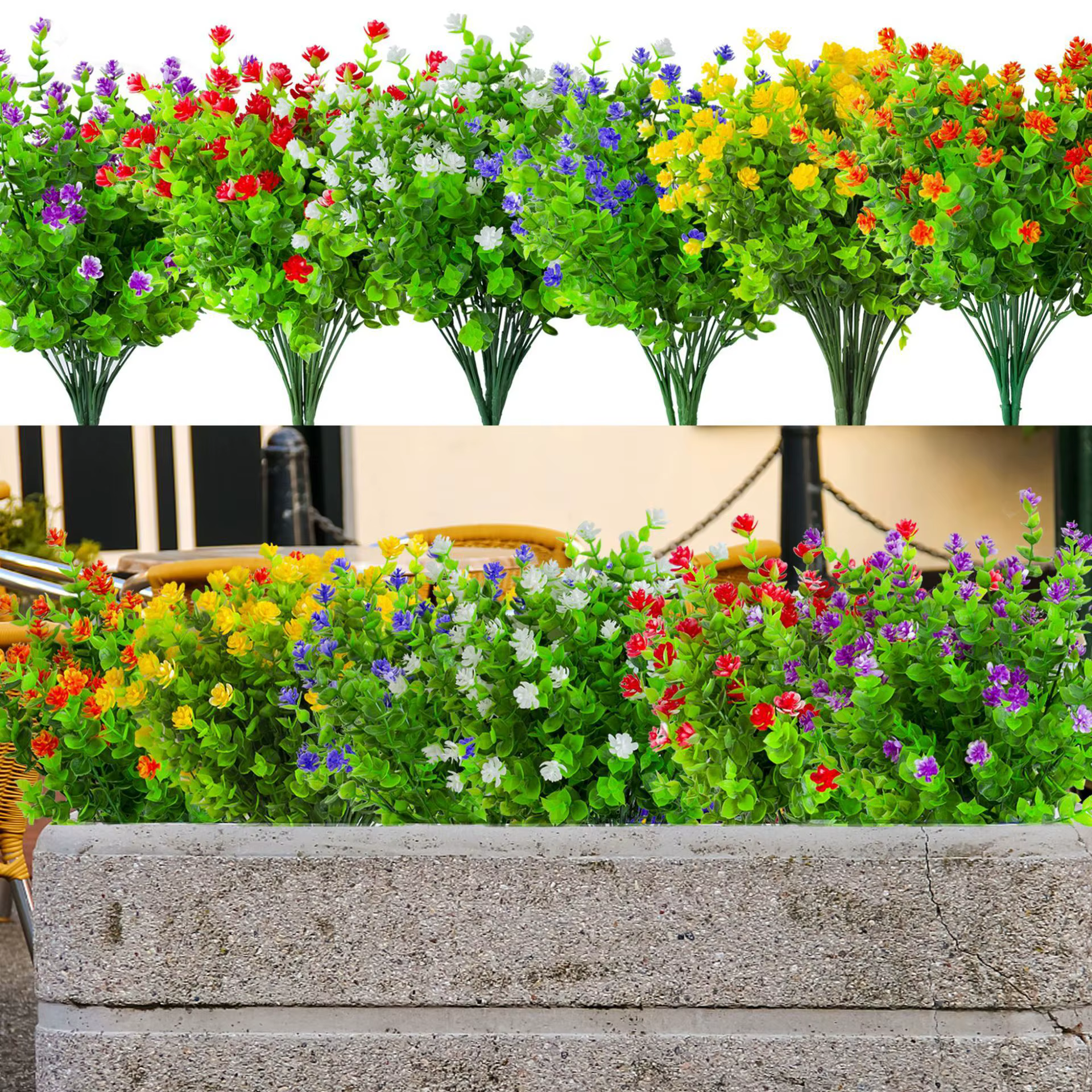 Fleurs artificielles d'extérieur