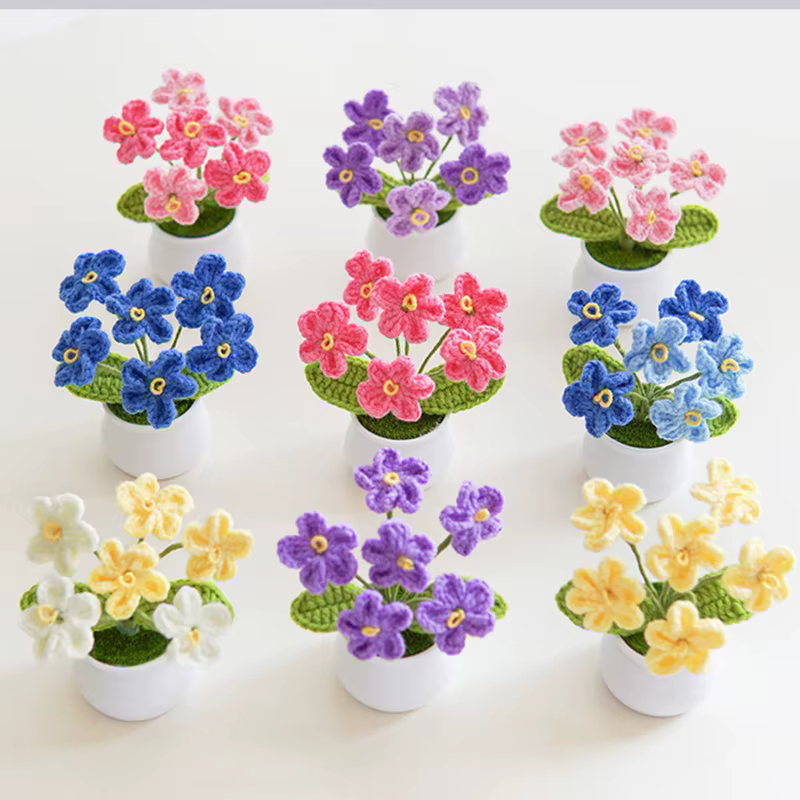 InjFlowers-Fausses Fleurs Artificielles Bleues pour Vase