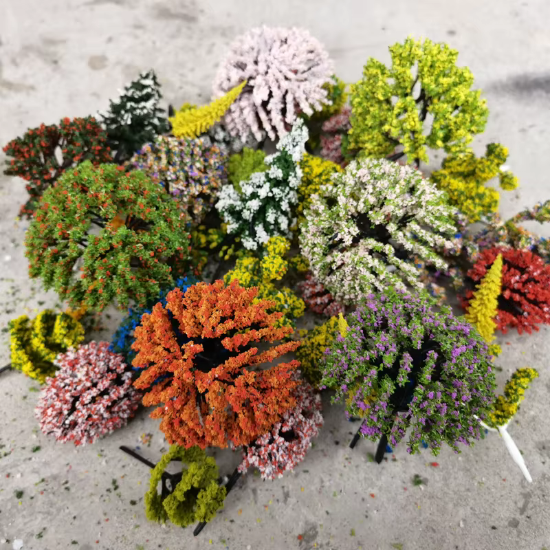 30 pièces/lot d'arbres modèles de fleurs