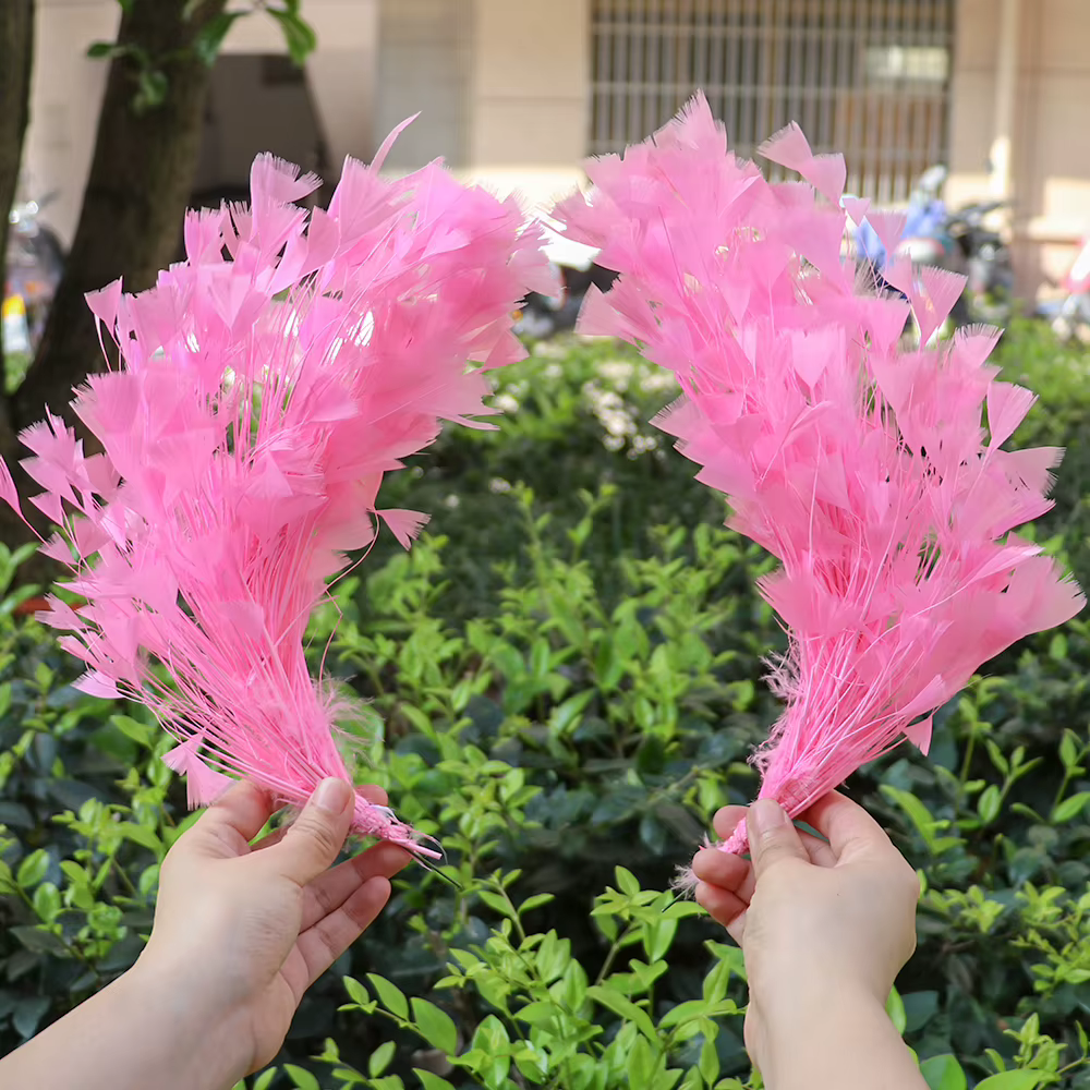 Nouveau Bouquet de fleurs de plumes de dinde naturelles