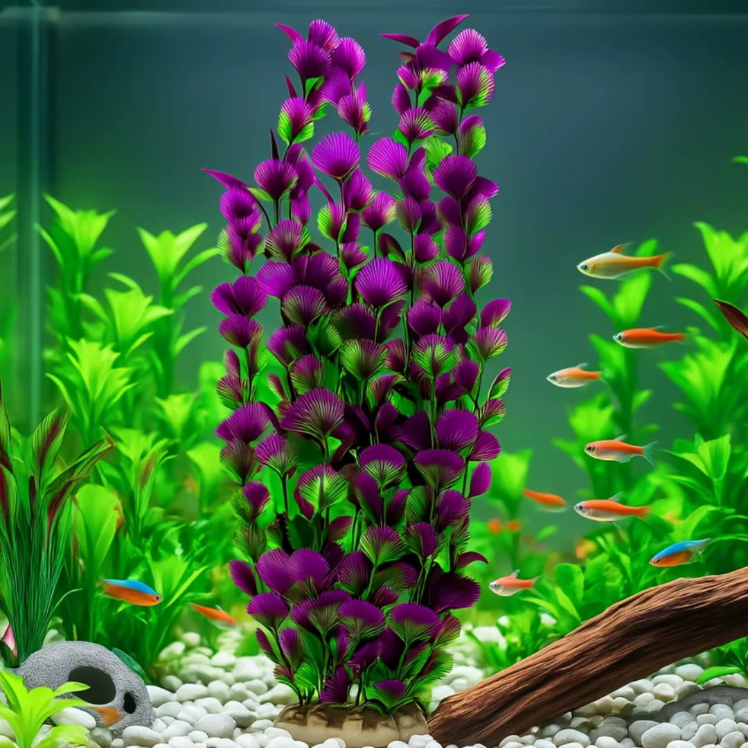 38 cm/15 pouces Aquarium artificiel eau herbe