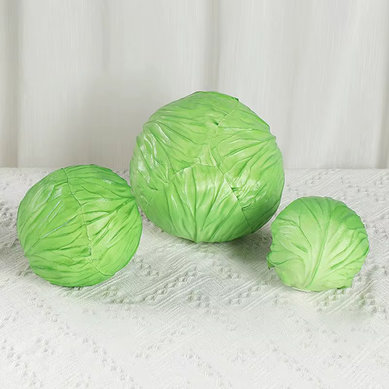 Chou artificiel, modèle de chou simulé vert/violet