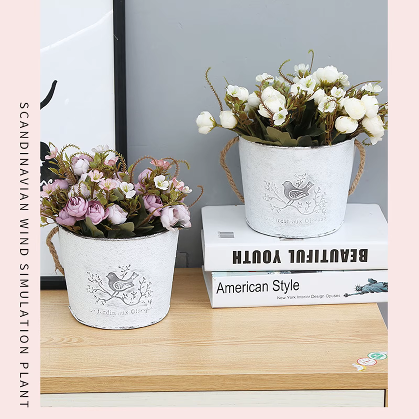 Jardinière de Pot de fleur en céramique murale avec Design rotatif-support de plante suspendu moderne peu encombrant