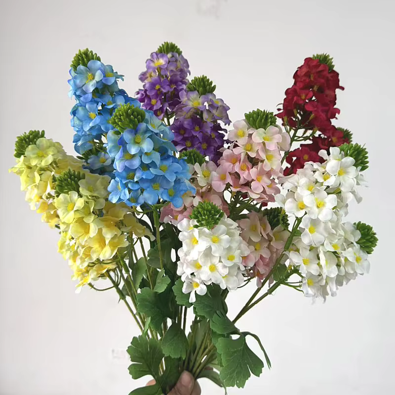 Une branche de fleur d'hortensia artificielle trois têtes Hortensia pour mariage Cneterpieces partie maison décoration florale