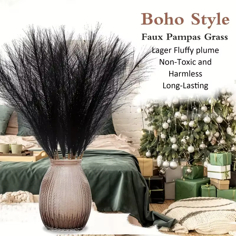 Arrangement Floral en fausse herbe de Pampas noire
