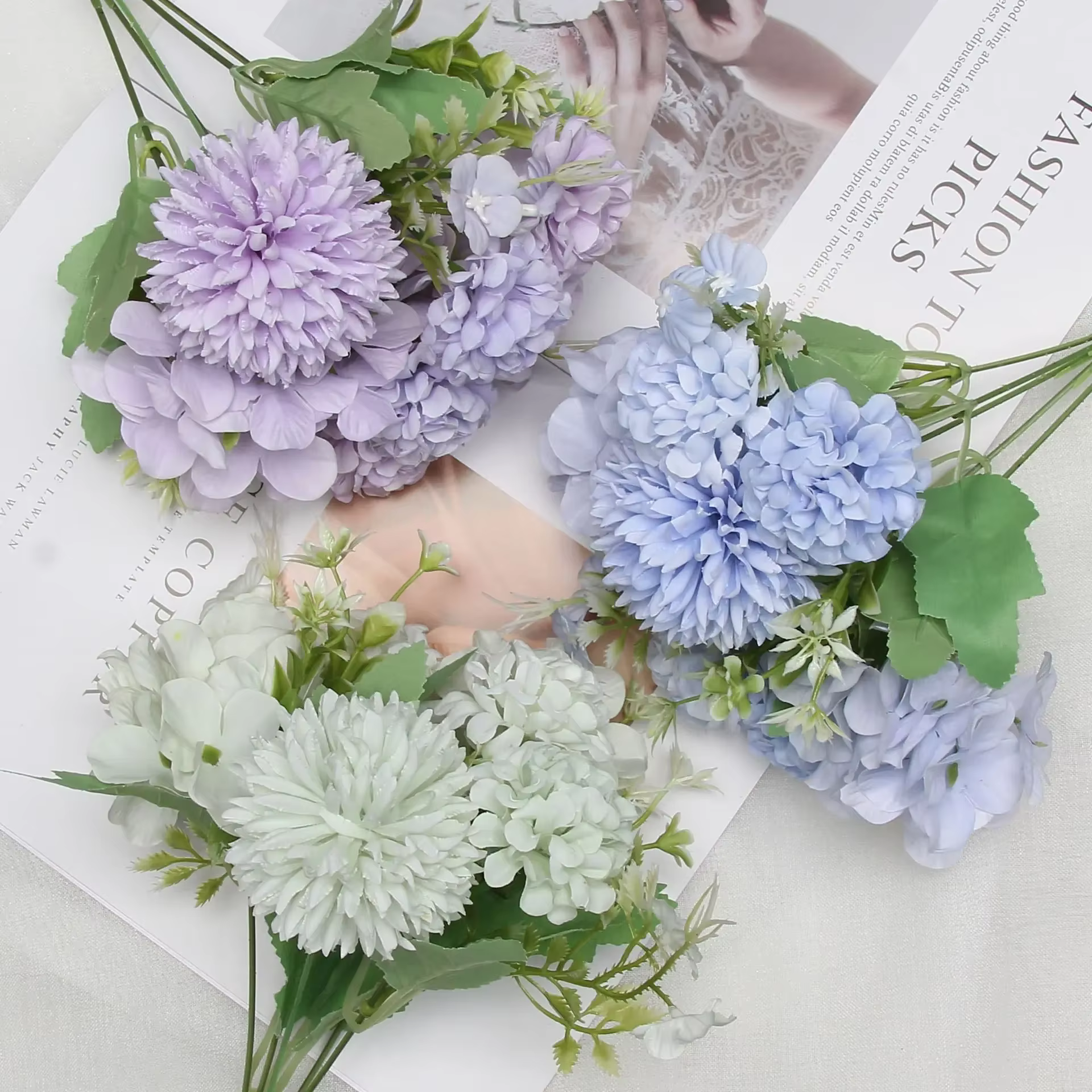InjFlower-Fausse fleur pour décoration de mariage