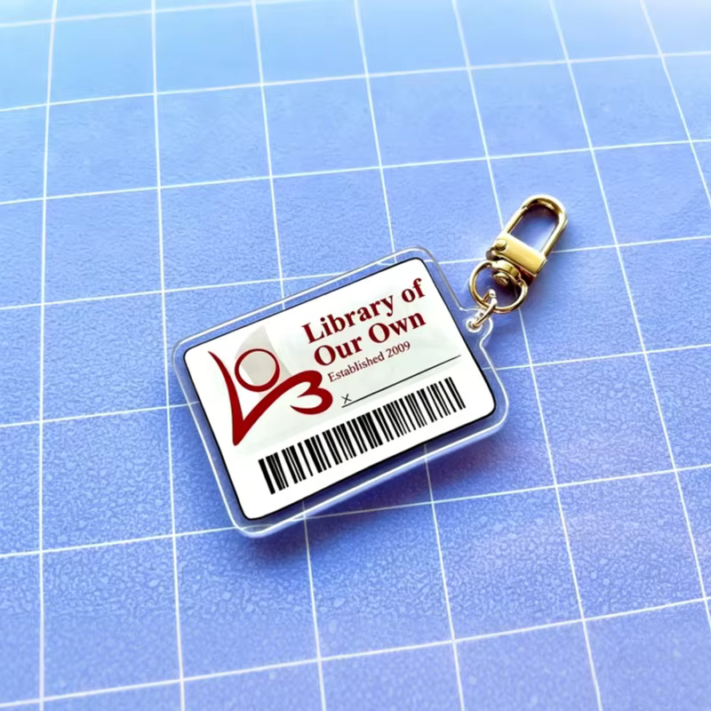 Porte-clés en acrylique avec logo LOOO, thème bibliothèque, cadeau pour les amoureux des livres, pendentif de 2,5 pouces, accessoire de sac