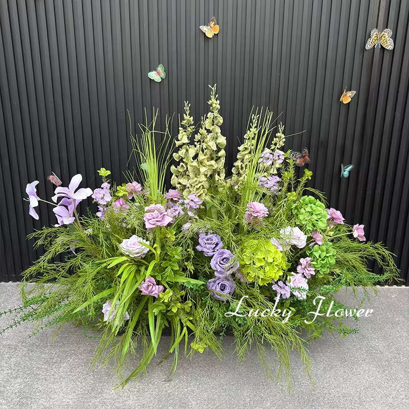 Monet – rangée de fleurs artificielles de Style jardin