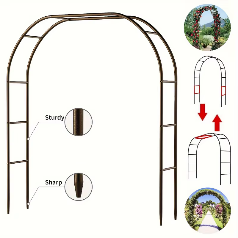 Arche de jardin personnalisée renforcée pour plantes grimpantes (roses