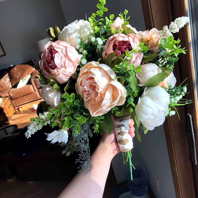 Bouquet de Fausses Fleurs en Soie