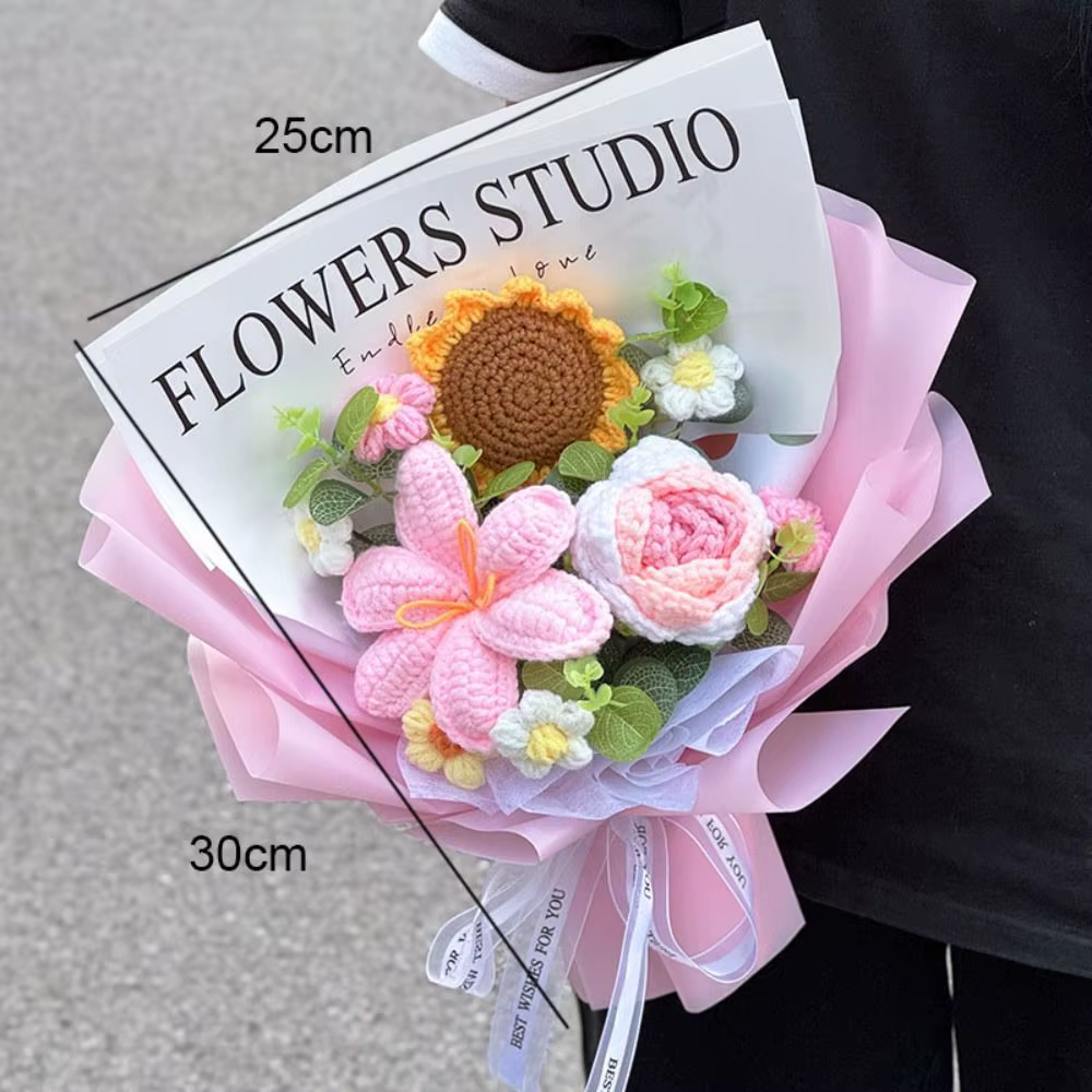 Bouquet de fleurs en coton de qualité