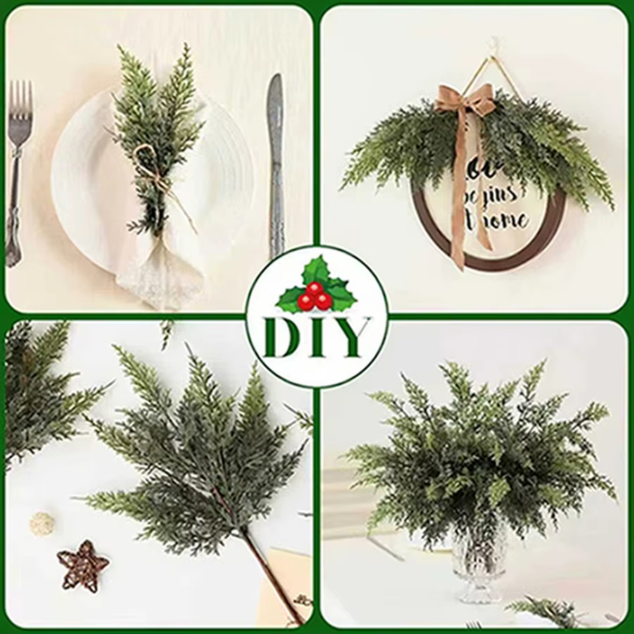 1pc Plante Artificielle Feuilles De Noël Arbre Partie Maison Chambre Décoration de Table En Plein Air Cour Matériaux Fleur De Mariage Accessoire