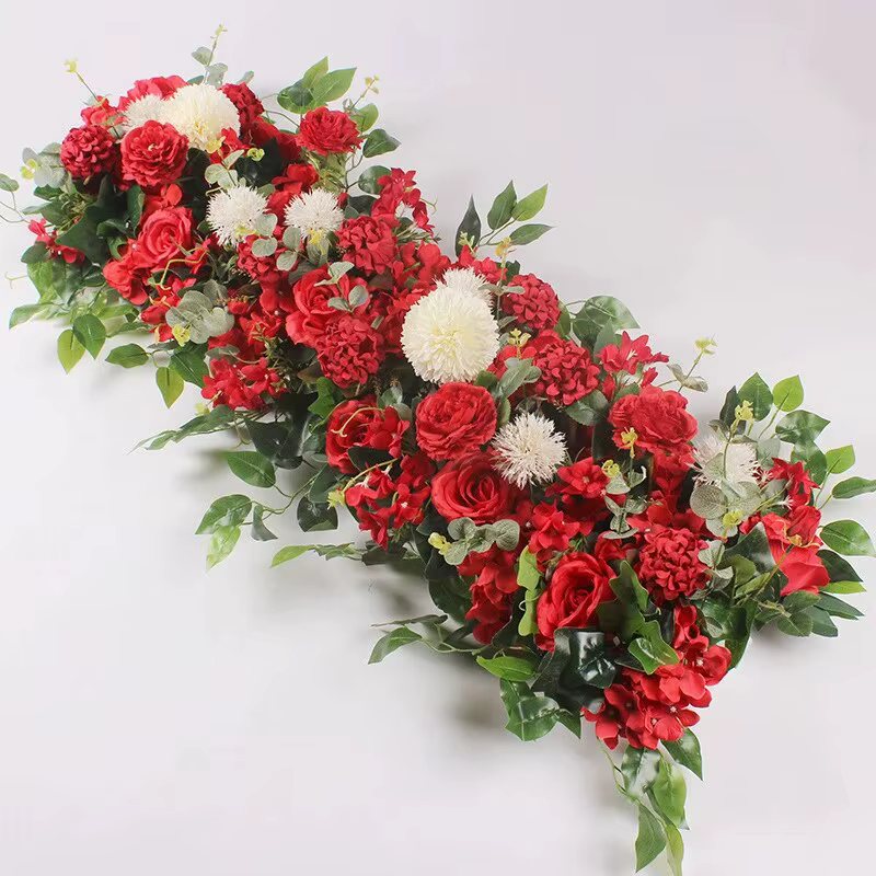100CM bricolage mariage fleur mur Arrangement Supplie soie Peonie Rose artificielle rangée florale décor