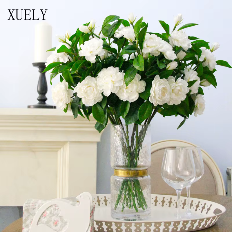 Fleur artificielle en soie de camélia unique