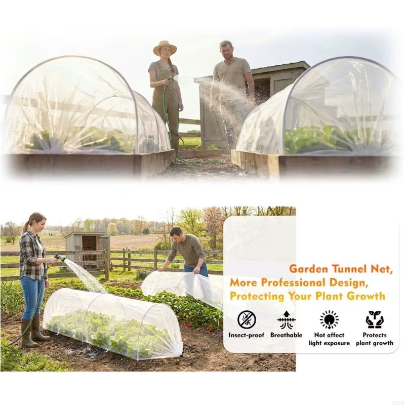 Couverture végétale en Polyester respirant avec cadre extensible pour potagers fleurs B03E