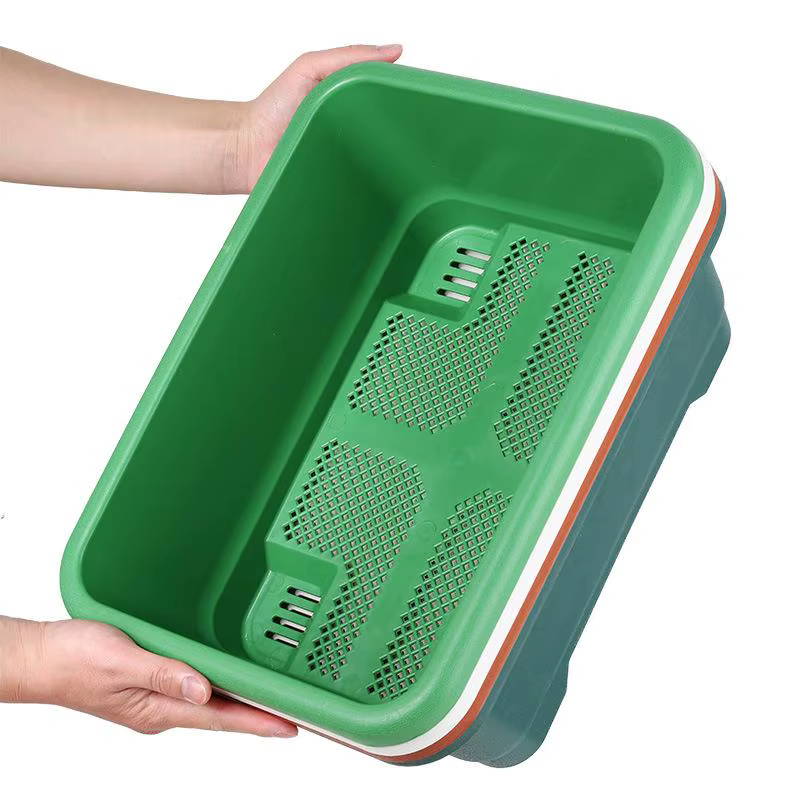 Jardinière rectangulaire incassable et résistante aux chocs avec trous de drainage