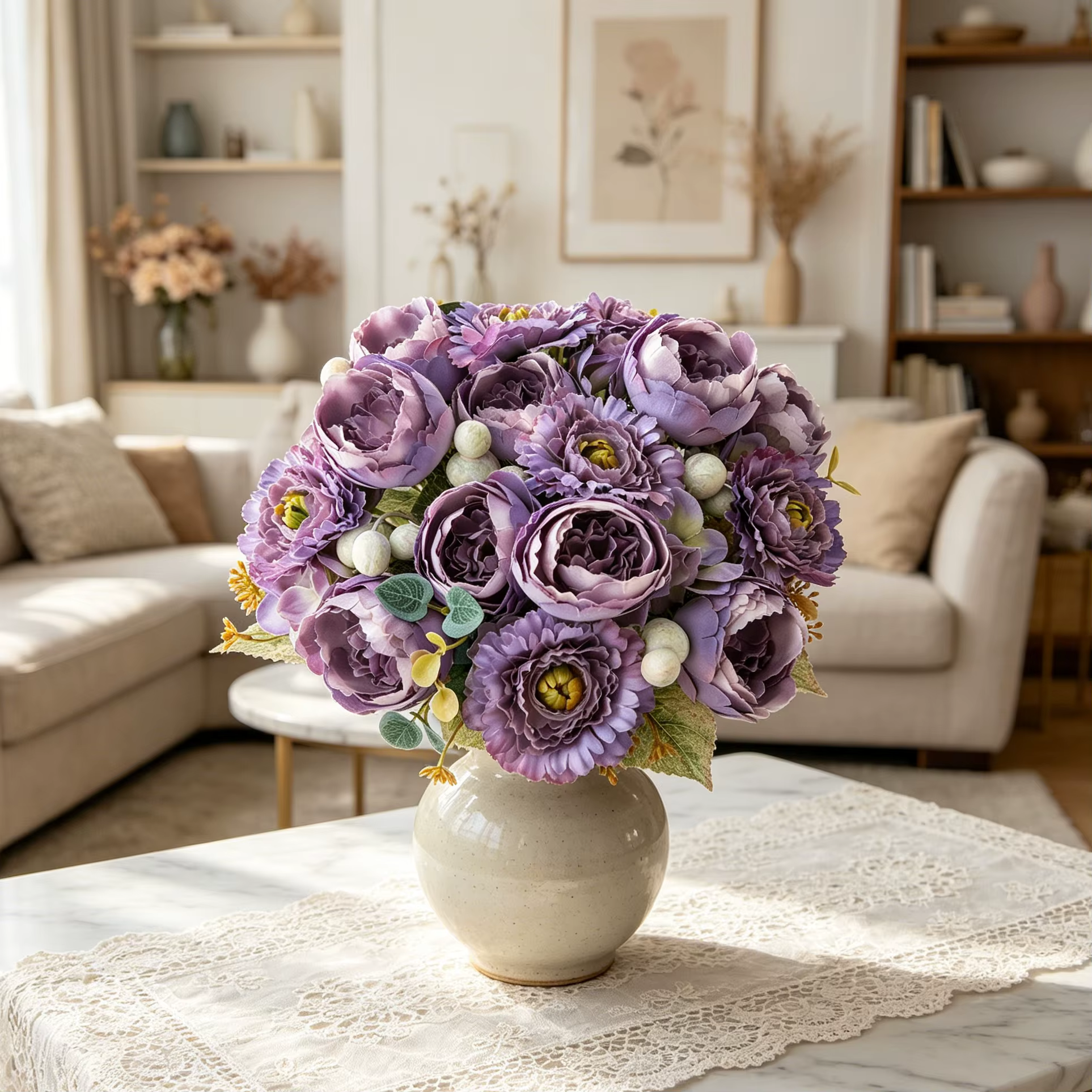 Fleurs Artificielles en Soie Rose Vénus pour Festival