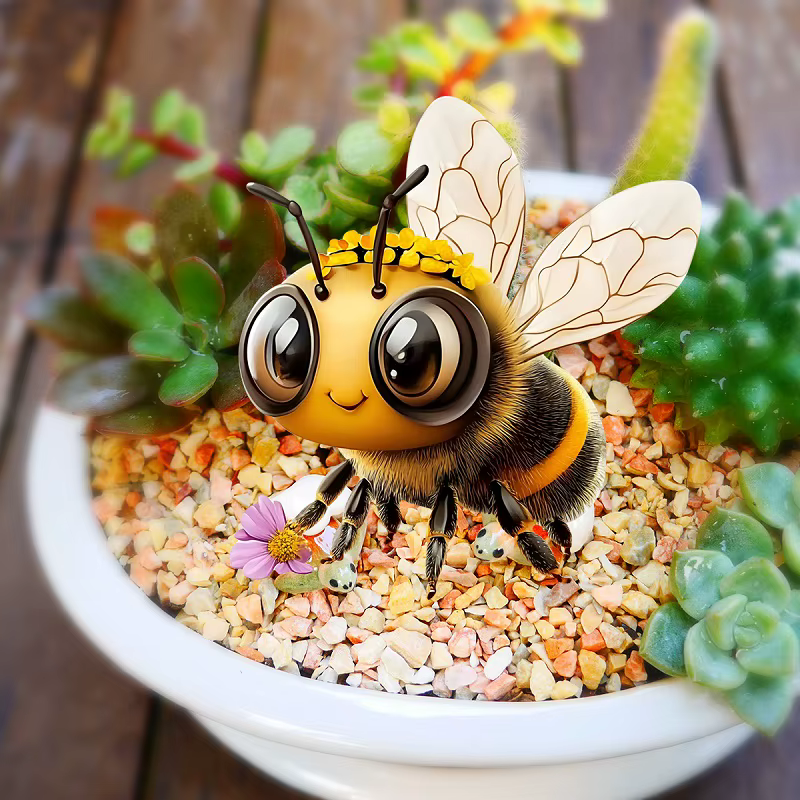 Plante en pot de jardin de dessin animé