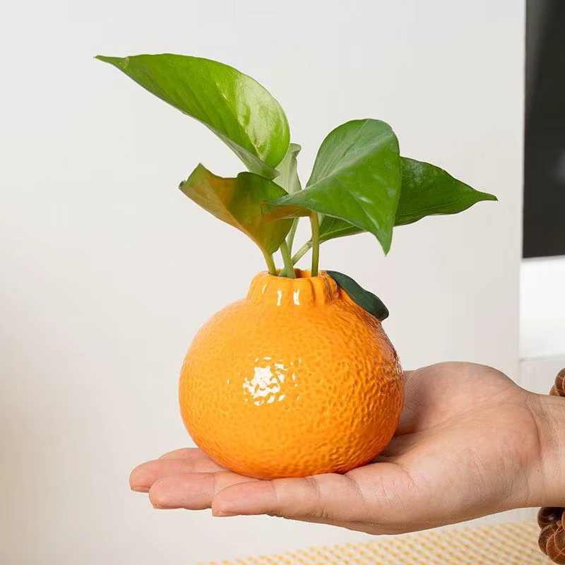Vase à fleurs en forme de Fruit Orange
