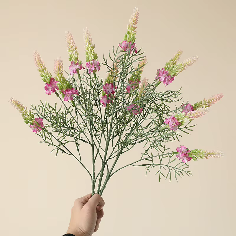 Fleur artificielle scandinave Lupine à tige unique de 24 pouces pour décoration minimaliste d'hôtels