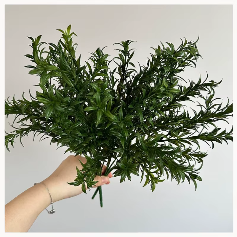 10 pièces de plantes vertes artificielles en plastique