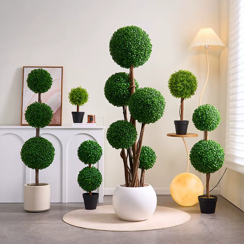 Plantes vertes artificielles sphériques de Milan nordique (parole) | Décoration intérieure et extérieure de fenêtre de