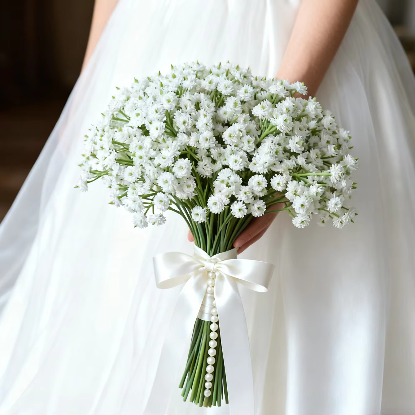 Fleurs Artificielles Gypsophile Couronne de Mariage Décoration Maison Table Extérieur Jardin Cour Bouquet de Mariée Multiples Idées Cadeaux DIY