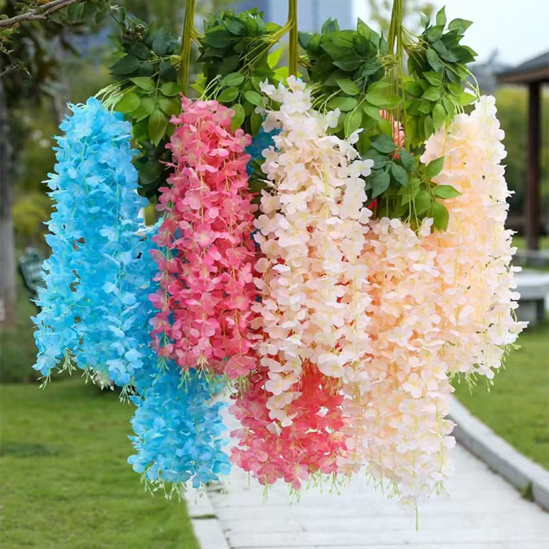 12 pièces de fleurs artificielles en soie