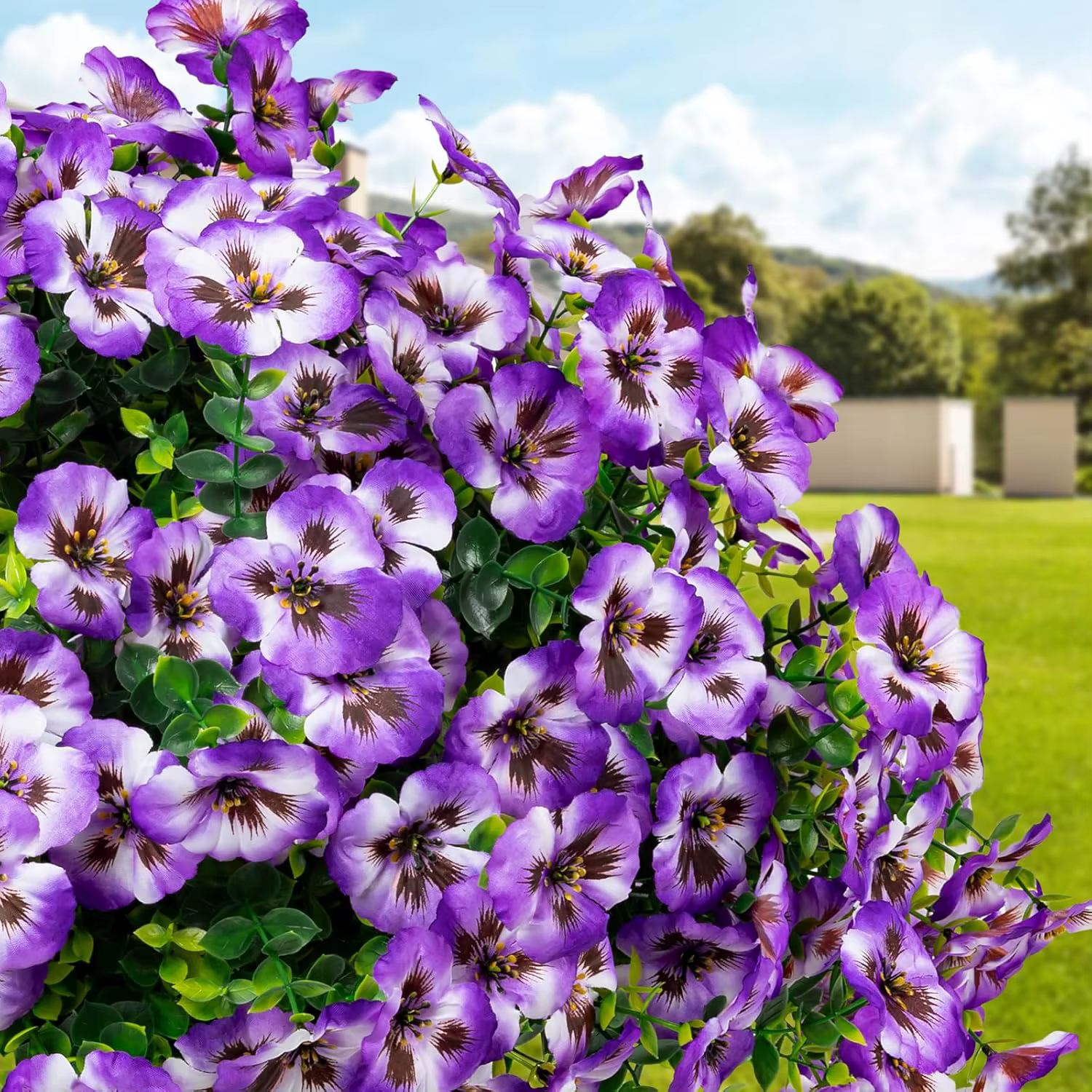 Fleurs de primula artificielles résistantes aux intempéries