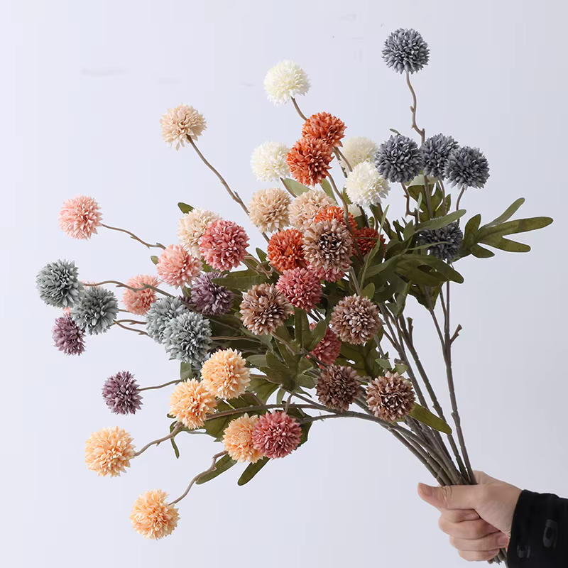 Pissenlit fleurs artificielles décoration de mariage 5 têtes fausses