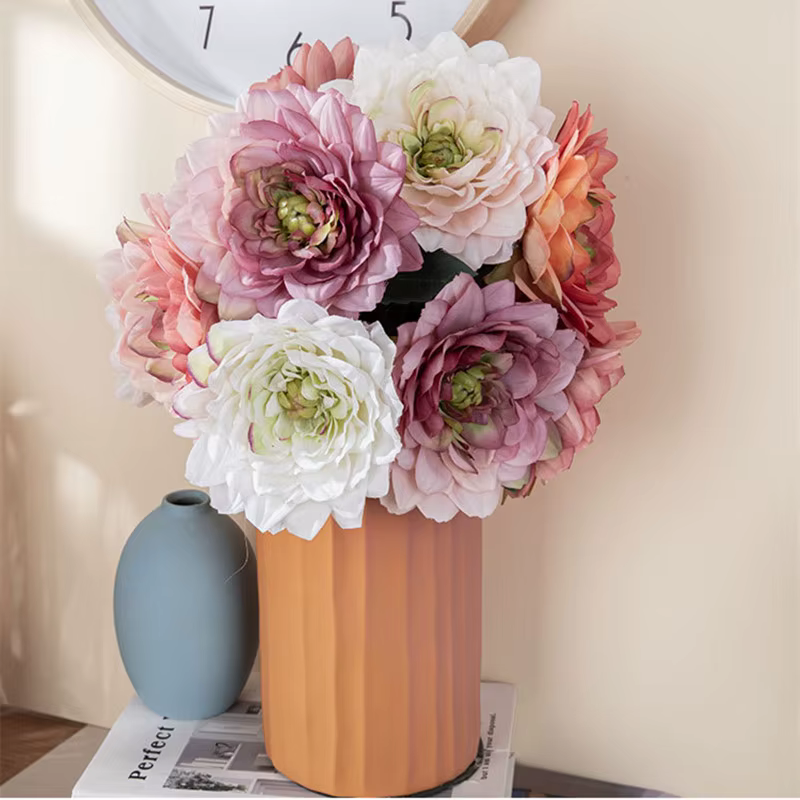Dahlia – Bouquet de fleurs artificielles en soie