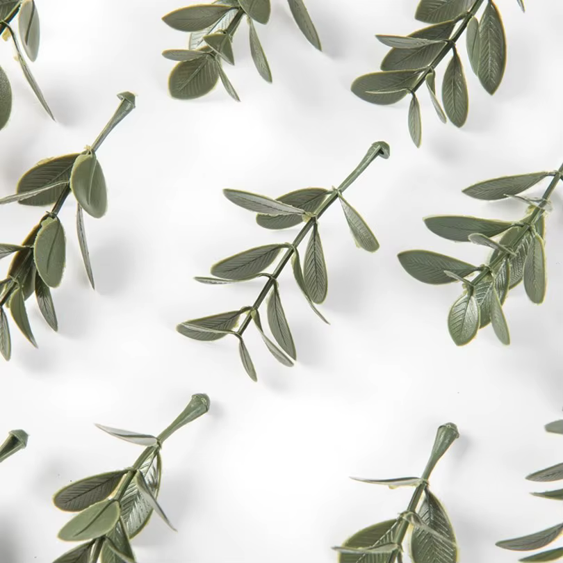 Feuilles de plantes artificielles pour décoration murale