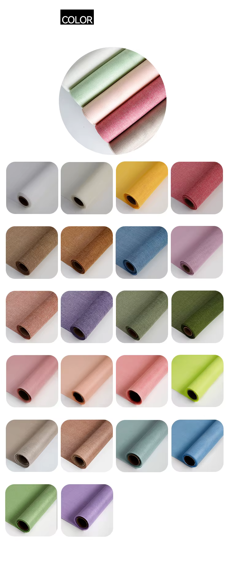 Enveloppes de bouquet de fleurs en lin