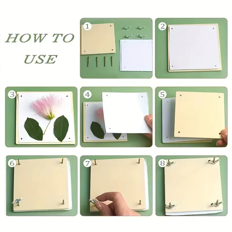 Kit de presse à fleurs en bois