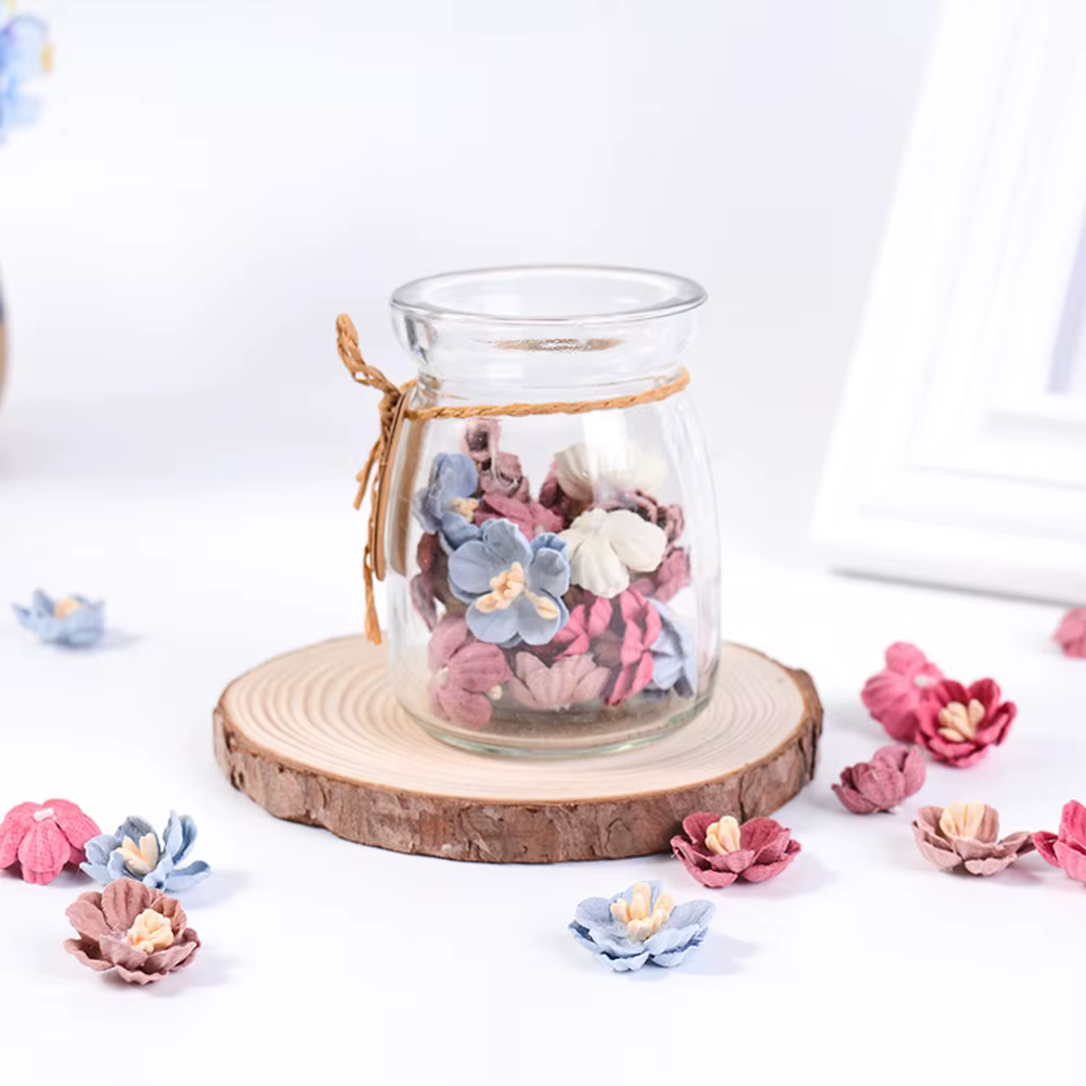 Mini têtes de fleurs artificielles pour la décoration intérieure