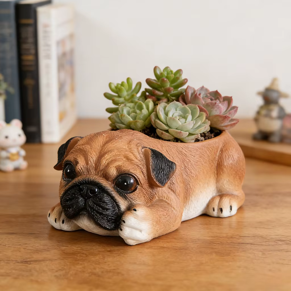 Pot de fleurs pour succulentes en résine