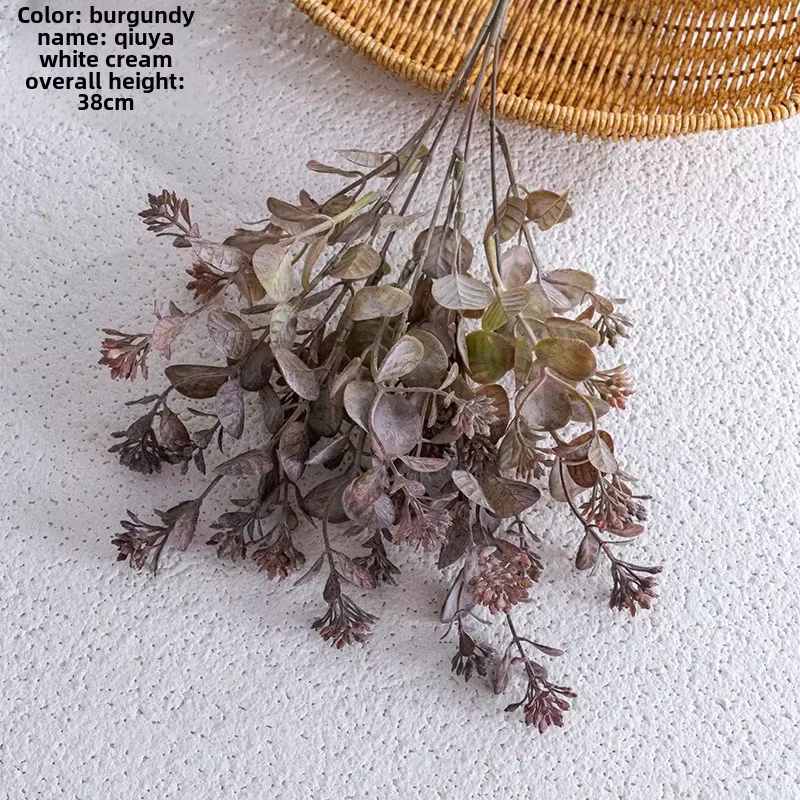 Qiuya-Plante Verte Artificielle Blanche