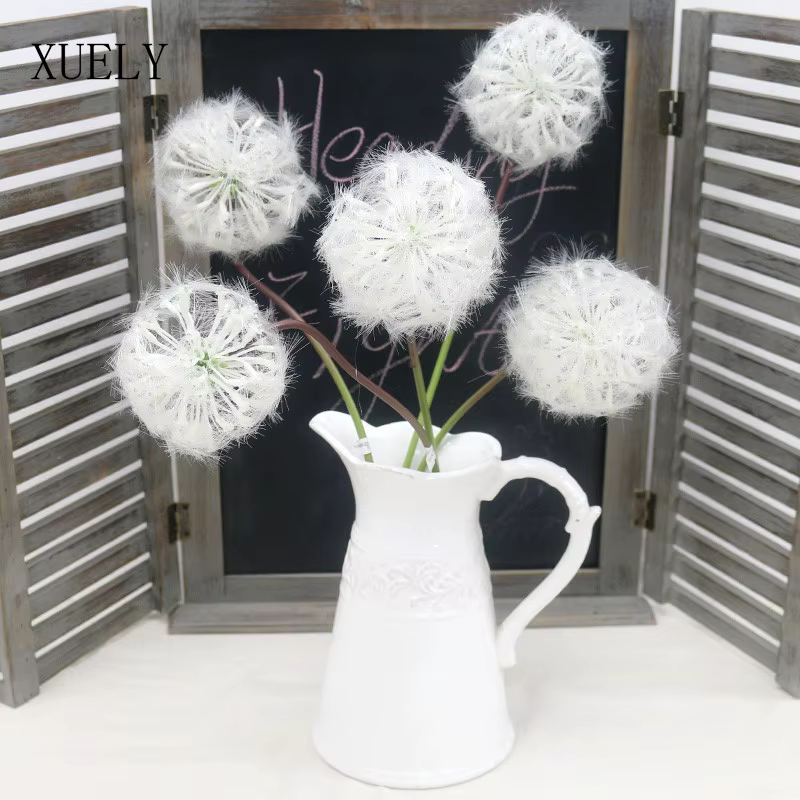 Fleur artificielle, pissenlit blanc