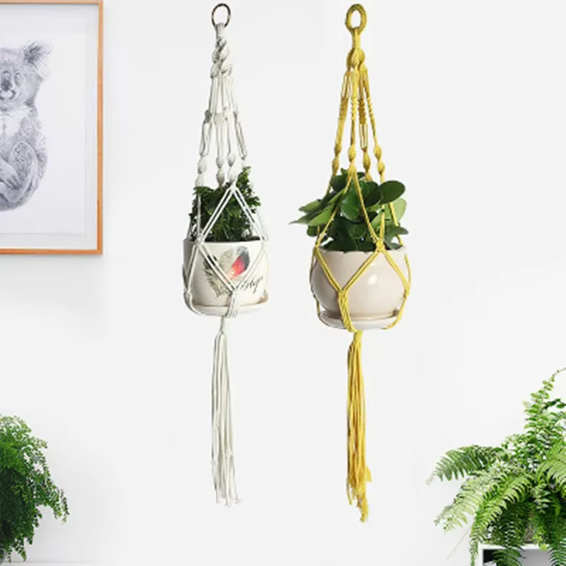 Cintre pour plantes en macramé
