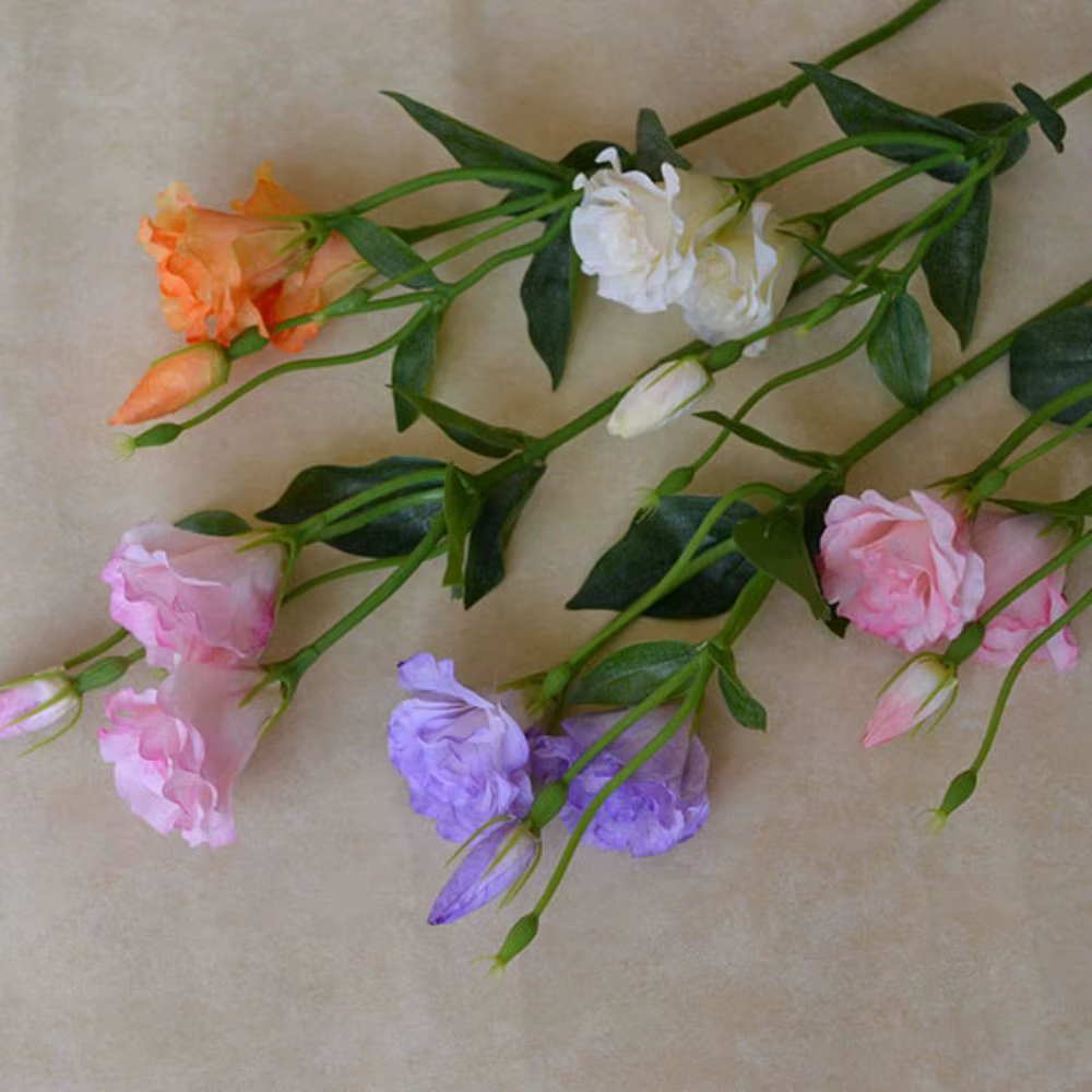 Fleurs artificielles Lisianthus au toucher réel